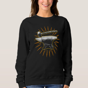 Anvil Hammer Forger Farrier Handwerker Blacksmith Sweatshirt