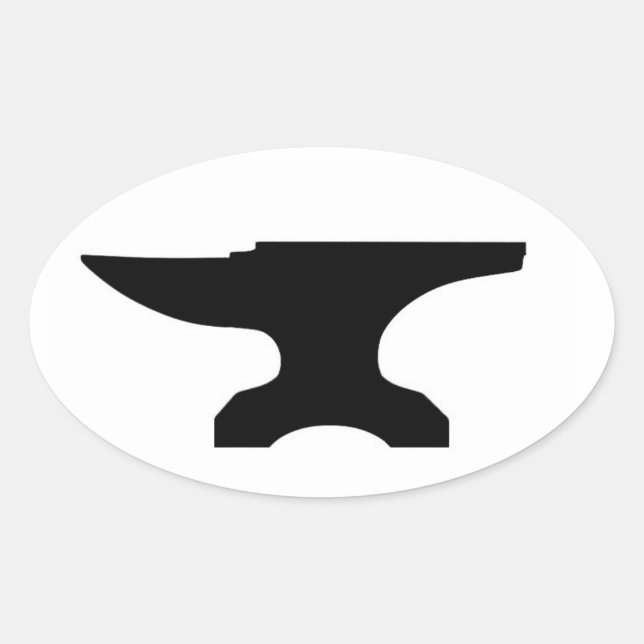 Anvil Ovaler Aufkleber (Vorderseite)