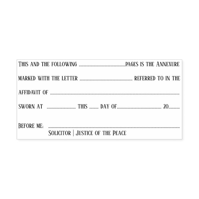 Anwalt affidavit Anhang Nummer Justiz Permastempel (Design)