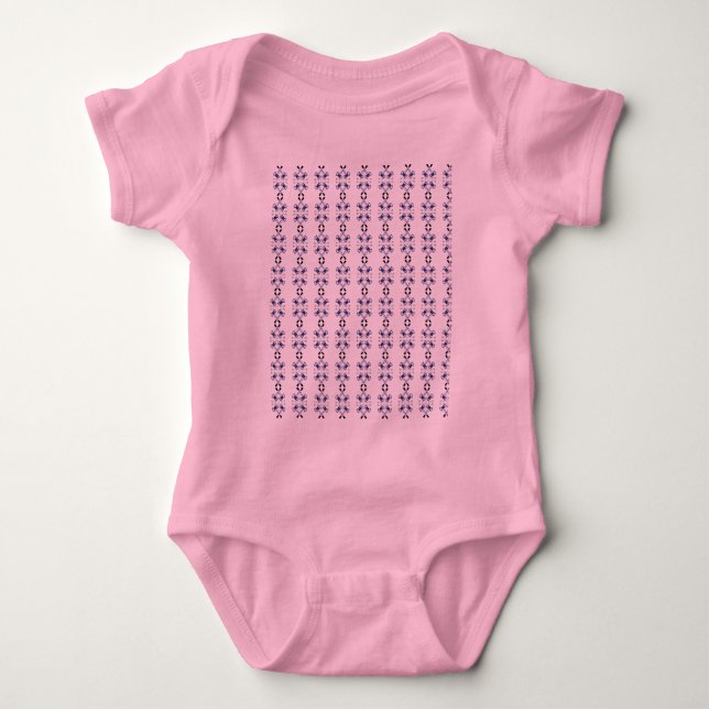 Anwalt Baby Bodysui, Navy Pale Pink Gavel Baby Strampler (Vorderseite)
