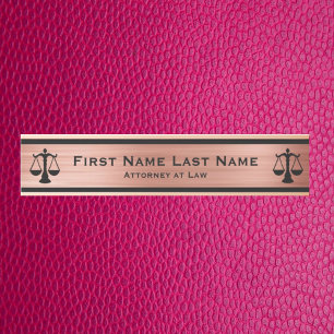 Anwalt bei Law Door Signs Anwältin Rose Gold Türschild