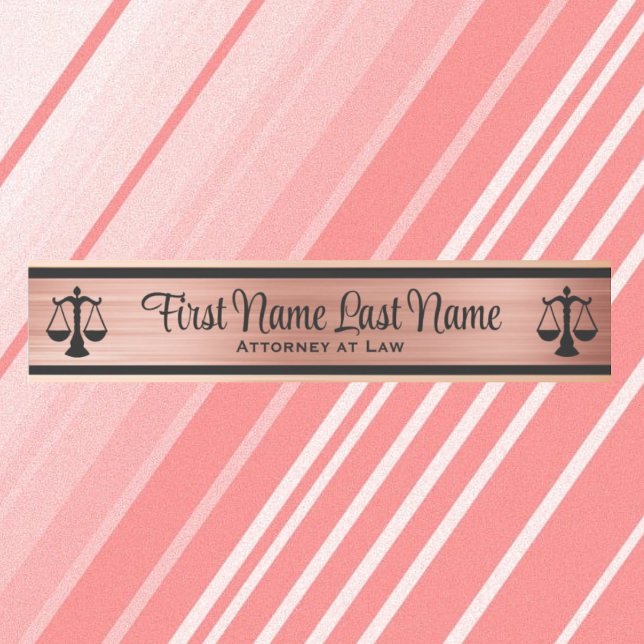 Anwalt bei Law Door Signs Anwältin Rose Gold Türschild (Von Creator hochgeladen)