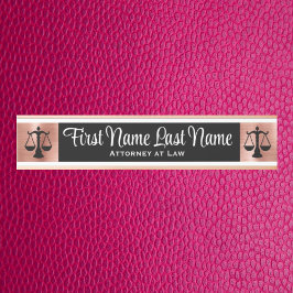 Anwalt bei Law Door Signs Anwältin Rose Gold Türschild
