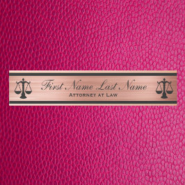 Anwalt bei Law Door Signs Anwältin Rose Gold Türschild