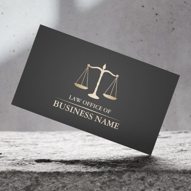 Anwalt bei Law Gold Scale Dark Gray Anwalt Visitenkarte (Von Creator hochgeladen)