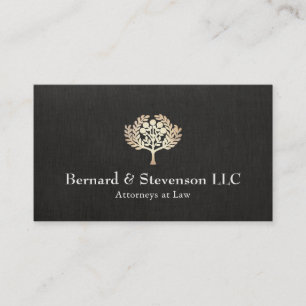 Anwalt bei Law Imitate Gold Leaf und Black Linen Visitenkarte