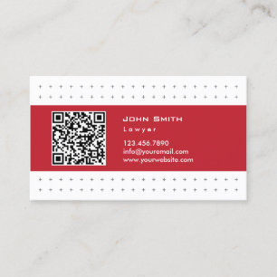 Anwalt Beruflich QR Code Red Label Visitenkarte