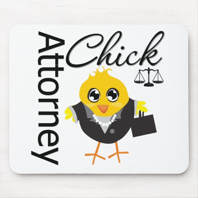 Anwalt Chick v2 Mousepad (Vorne)
