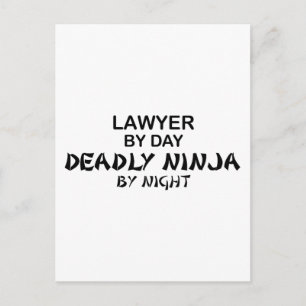 Anwalt Deadly Ninja von Nacht Postkarte