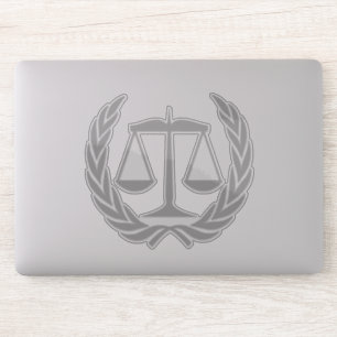 Anwalt in Jura Scales of Justice Gray Aufkleber