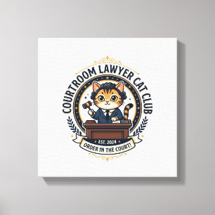 Anwalt Katze Lustige Katzenliebhaber Design - Geri Leinwanddruck