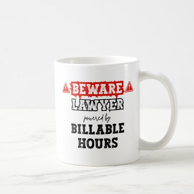Anwalt mit billigen Stunden | Funny Attorney Kaffeetasse (Rechts)