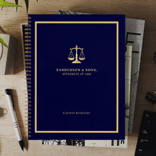 Anwalt professionelle goldene Waage der Justiz Mar Notizbuch