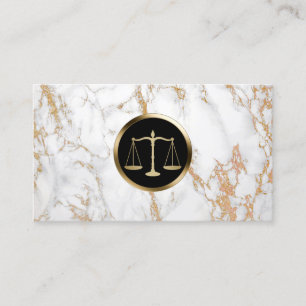 Anwalt Rechtsanwalt Goldwaage Logo Trend Marble Visitenkarte