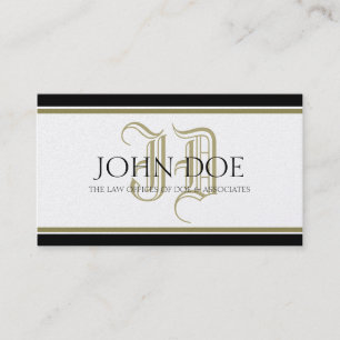 Anwalt Roman Golden Monogram Visitenkarte