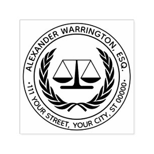 Anwalt Waagen der Justiz #4 Recht Rechtsname Adres Permastempel