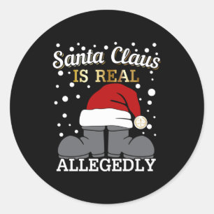 Anwalt Weihnachten - Santa ist angeblich echt Runder Aufkleber