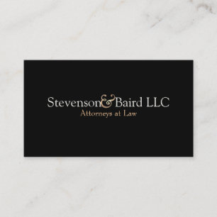 Anwälte Einfache und elegante Black Business Card Visitenkarte
