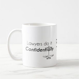 Anwälte machen es vertraulich kaffeetasse