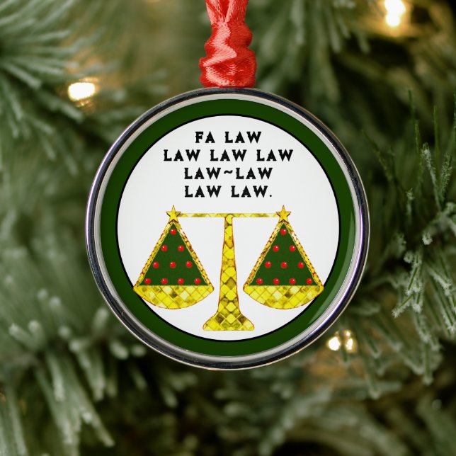Anwältin Christmas Collectin Ornament Aus Metall (Baum)