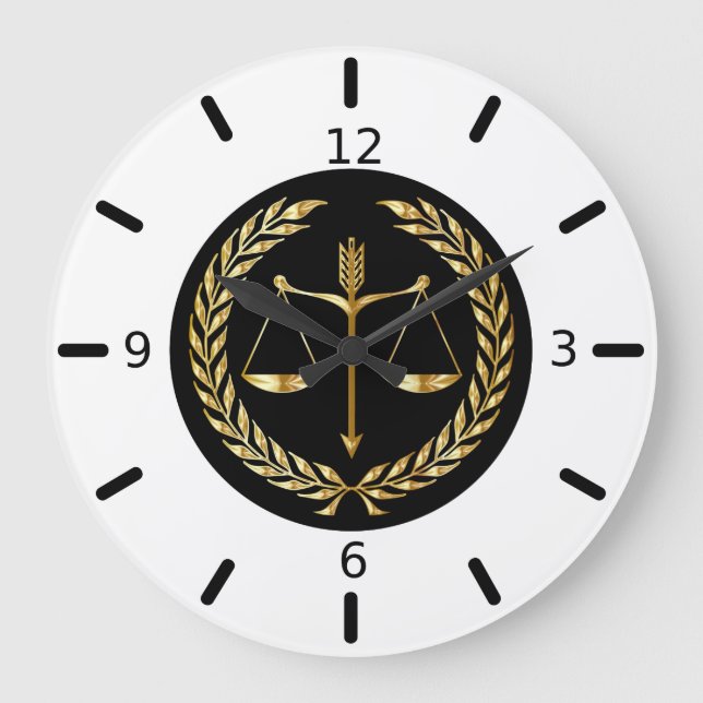 Anwältin für Recht große Uhr (Vorderseite)