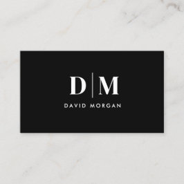 Anwältin Monogram Minimalistisch Simple Black Visitenkarte