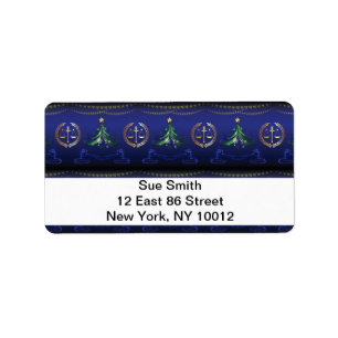 Anwältin Weihnachtsbaum Elegant Adressaufkleber