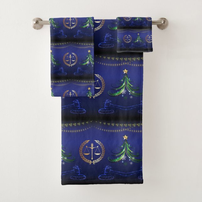 Anwältin Weihnachtsbaum Elegant Badhandtuch Set (Insitu)