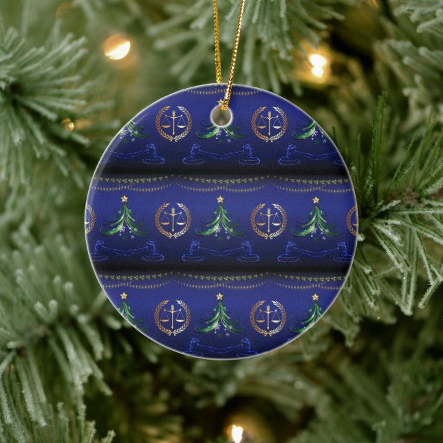 Anwältin Weihnachtsbaum Elegant Keramik Ornament (Baum)