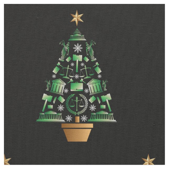 Anwaltsanwalt Weihnachtsbaum Stoff (Nahaufnahme)