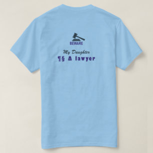 Anwaltshammer, Personalisierter Warnschild Abschlu T-Shirt
