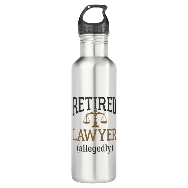 Anwaltskanzlei, angeblich "Retirement Attorney" Edelstahlflasche (Vorderseite)