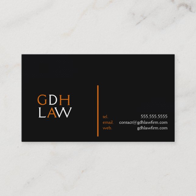 Anwaltskanzlei Berufliche Visitenkarte (Vorderseite)