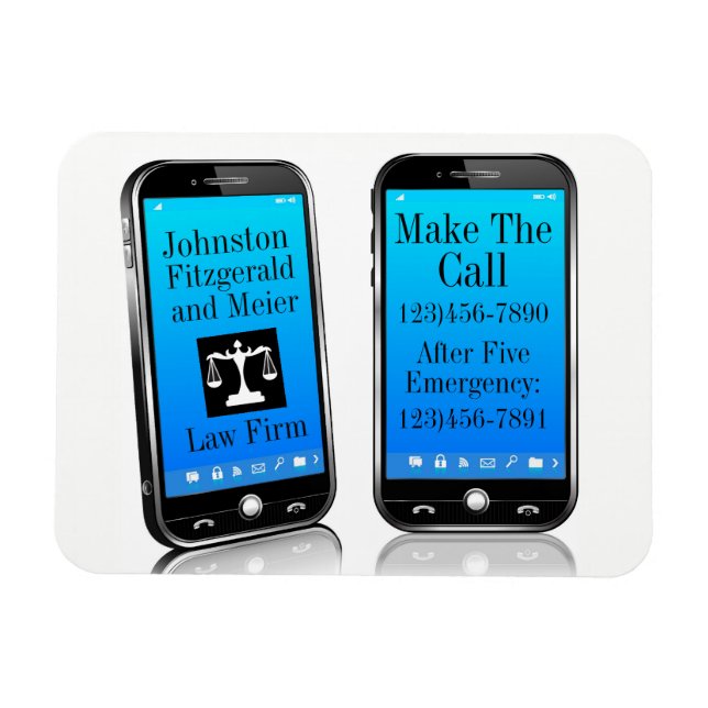 Anwaltskanzlei Handy Erinnerung Magnet (Horizontal)