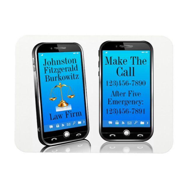 Anwaltskanzlei Handy Erinnerung Magnet (Horizontal)