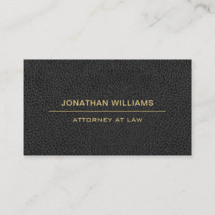Anwaltskanzlei Imitate Leather Gold Black Visitenkarte