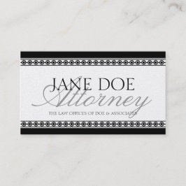 Anwaltskanzlei Silver Script Black Gold Visitenkarte