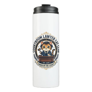 Anwaltskatze Lustiges Katzenliebhaber-Design - Ger Thermosbecher