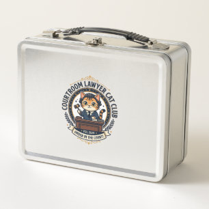 Anwaltszimmer Anwalt Katze Lustiges Katzenliebhabe Metall Brotdose