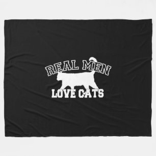 Anweisung Real Men Liebe Cats Fleecedecke