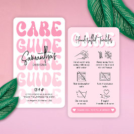 Anweisungen zur Tumbler Care Trendy Girly Retro Pi Visitenkarte
