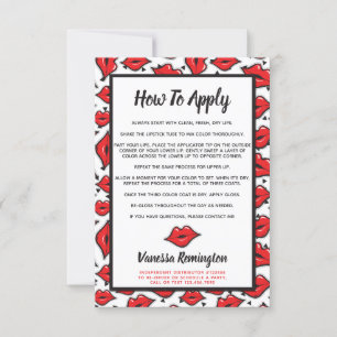 Anwendung für Lipstick-Verteiler/Tips-Karte