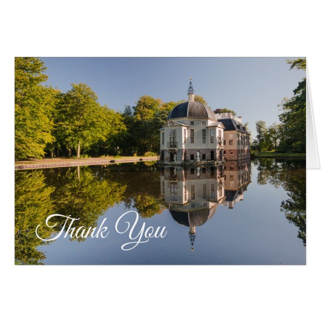 Anwesen im Teich reflektiert Vielen Dank Blank Not (Vorderseite (Horizontal))