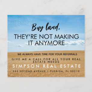 Anwesen kaufen Land, das sie nicht mehr machen Flyer