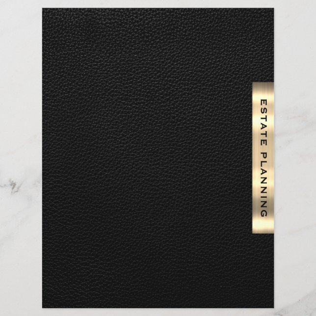 Anwesen Planning Black Gold Leather Print Division (Vorderseite)