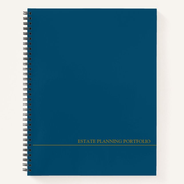 Anwesen Planning Portfolio - Schwarz | Blau Notizbuch (Vorderseite)