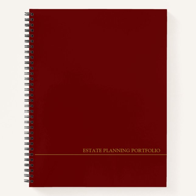 Anwesen Planning Portfolio - Schwarz | Blue Notebo Notizbuch (Vorderseite)