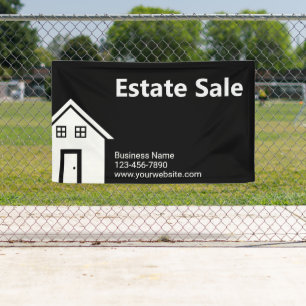 Anwesen Sale Black and White Business Name Website Banner