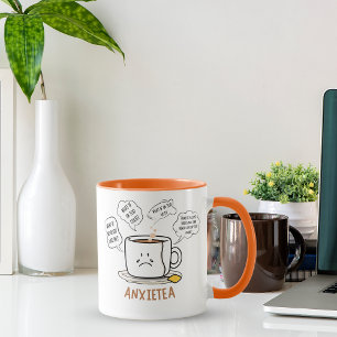 ANXIETEA Tasse - 15 Oz Funny Cartoon Design