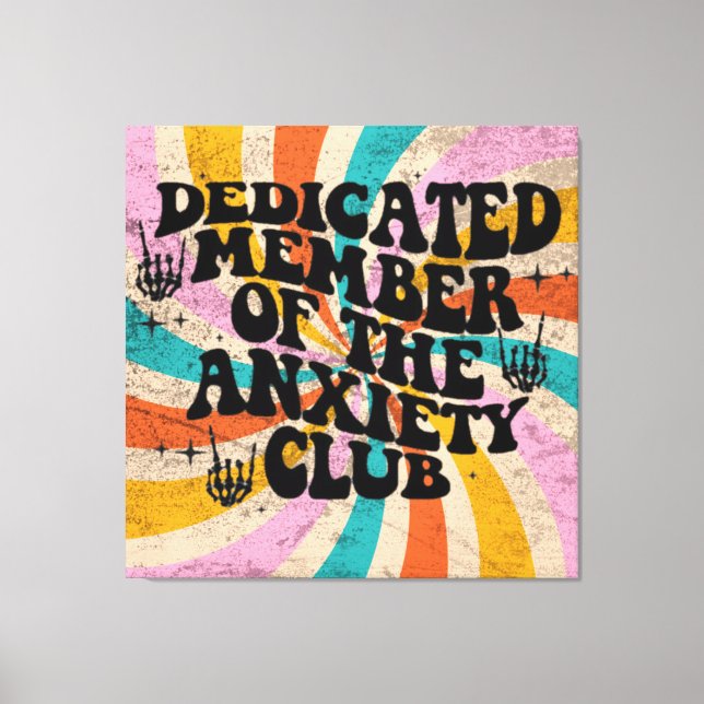 anxiety club member leinwanddruck (Vorderseite)